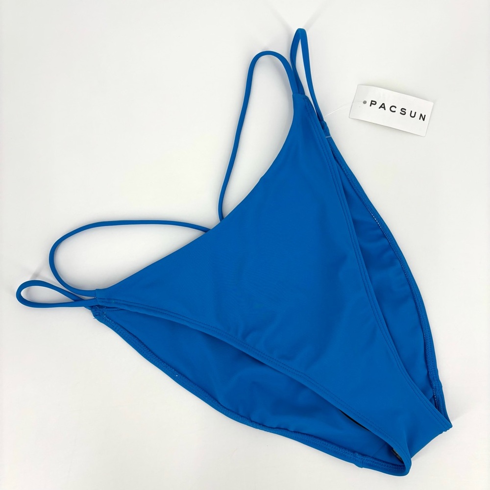 LA Hearts by PacSun NWT Blue Zenna Strappy High Cut Cheeky Bikini Bottom, XL